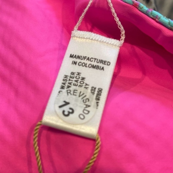 luli fame Women's Multicolor Shock Waves High Leg Brazilian Bottom Size L NWT - Picture 9 of 12